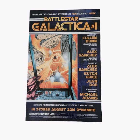 Dynamite Battlestar Galactica One Shot #1 Comic Book Collector Bagged Boarded - Picture 2 of 2